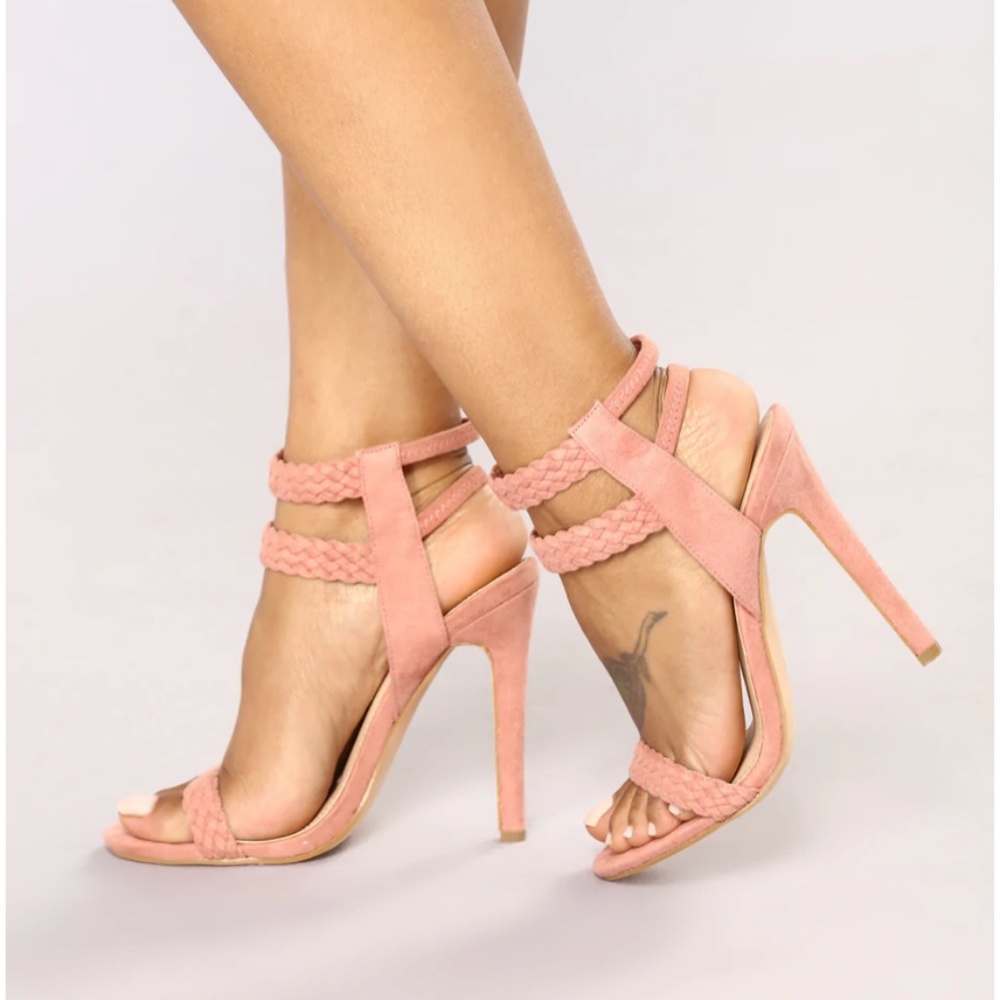Fashion Nova Set Fire Heeled Sandal - Blush (NWOB) - Picture 3 of 15